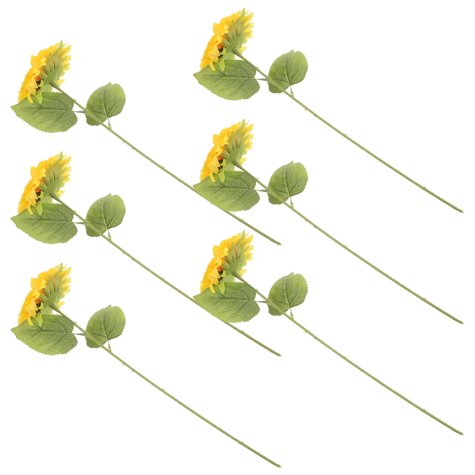 

6Pcs Artificial Sunflowers Realistic Faux Sunflowers with Stems for Home Decor Wedding Party Decoration Large Single Stem
