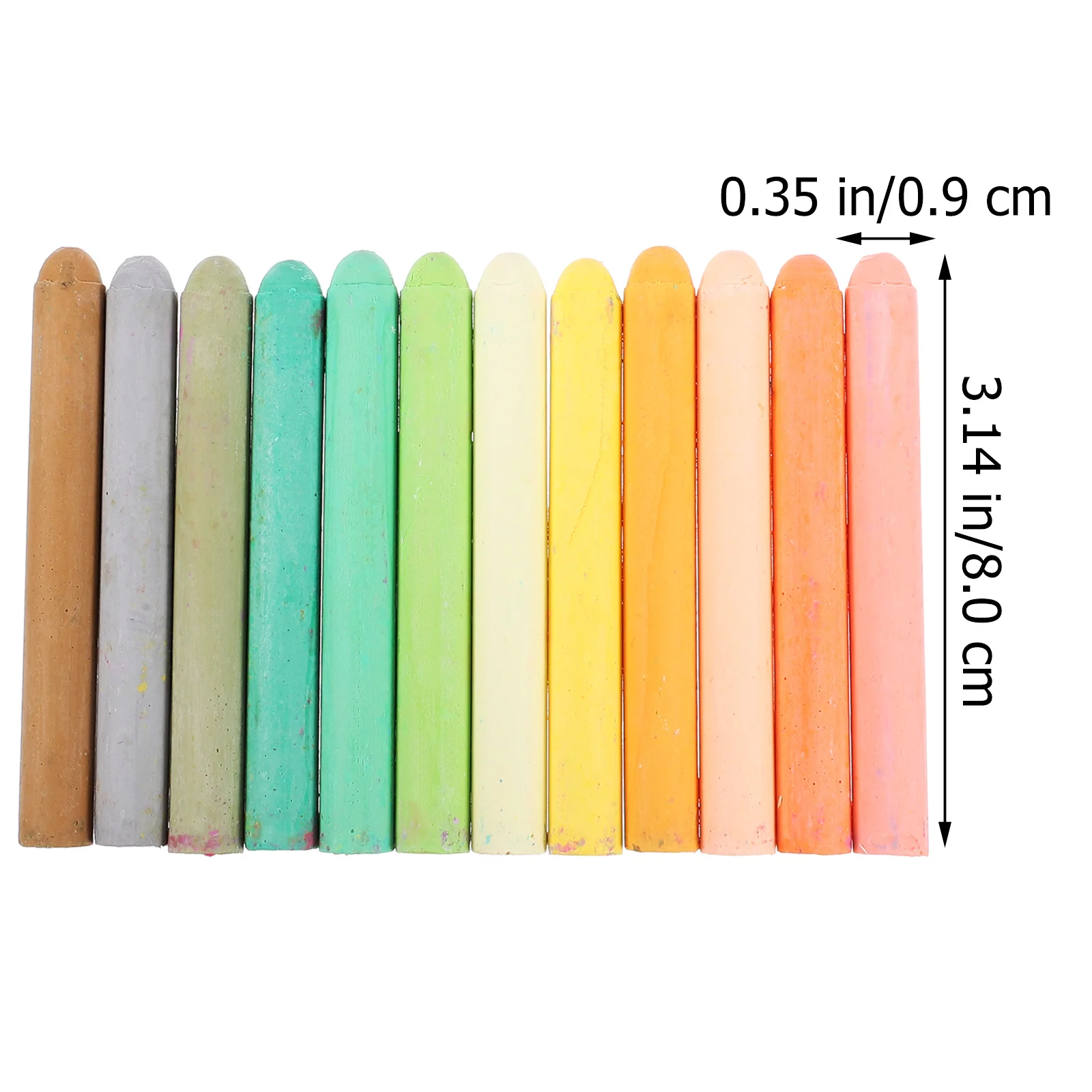 Conjunto de giz colorido livre de poeira, 24 peças, portátil, solúvel em água, quadro negro, calçada, acessório de professor, multifuncional