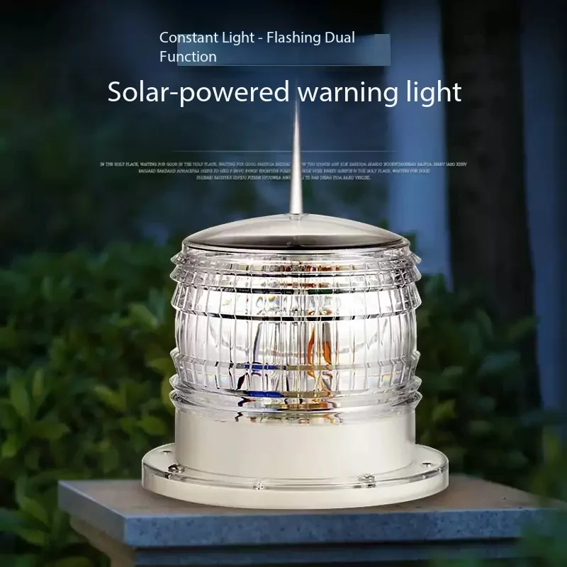 Marine solar LED signal flash warning beacon row anchor aviation obstacle light