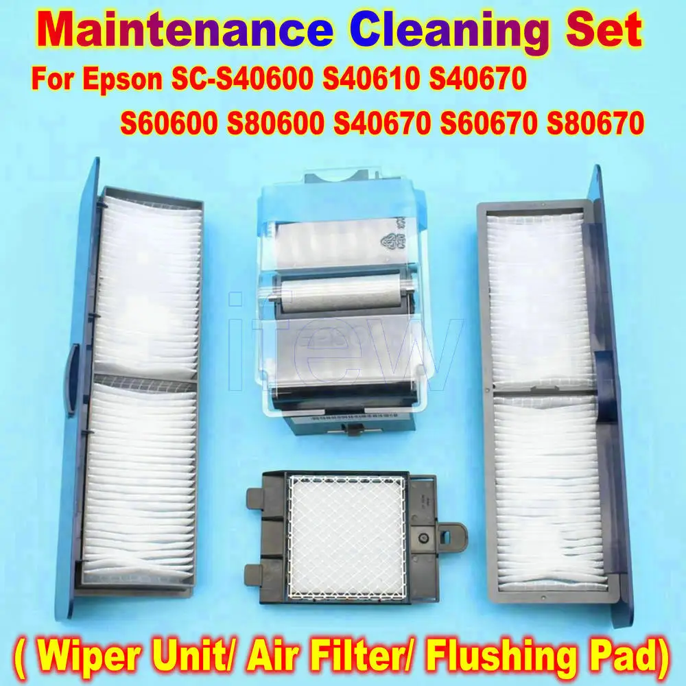 

Printer Cleaning Set For Epson S40600 S60600 S80600 S40670 S60670 S80670 Maintenance Clean Parts Wiper Air Filter Flushing Pad