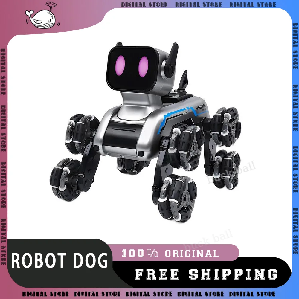 Stunt Eight Wheel Smart Remote Fancy Control Robot Dog Remote Control Toy Children's Electric Mechanical Dog Custom Boy Drift