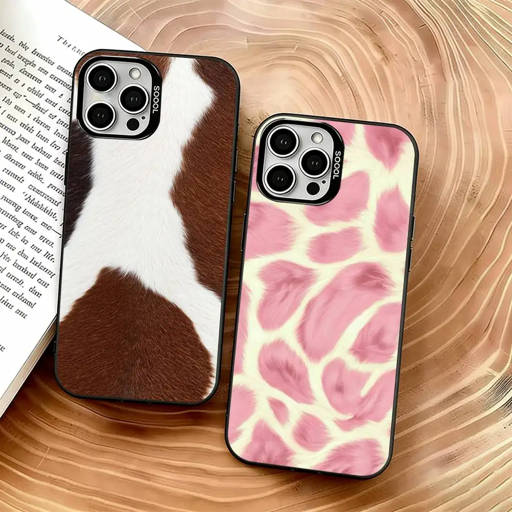 

Animal print Phone Case For iPhone 17,16,15,14,13,12,11 Plus,Pro Max,XS,Colored Silver Plated Inside Cover