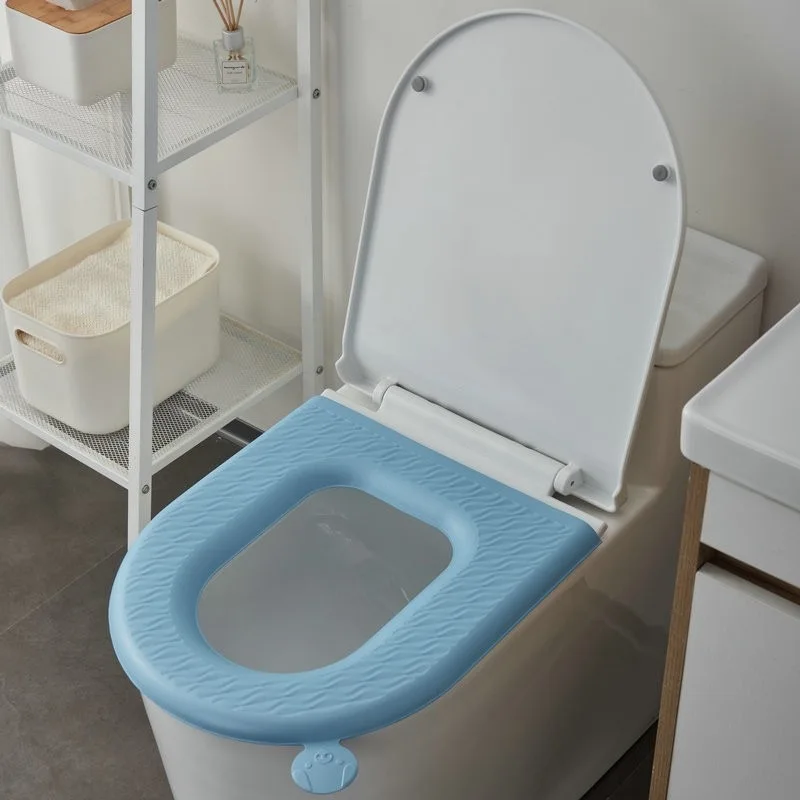 Universal EVA Waterproof Toilet Seat Covers for Kids Simplicity Solid Color Washable Soft Silicone Foam Toilet Seat Cushion