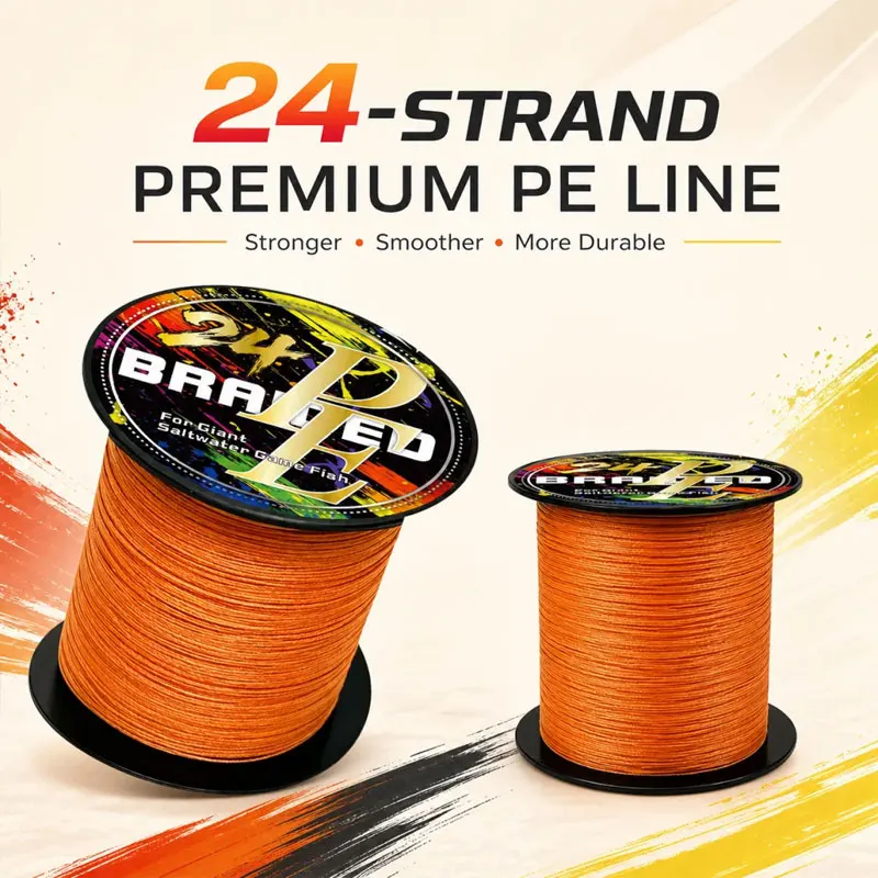 PE-Angelschnur X24 Stränge Geflochtene Angelschnur 300/500/1000M Multifilament Geflochtene Angelschnur für Süß- und Salzwasser Extrem Stark