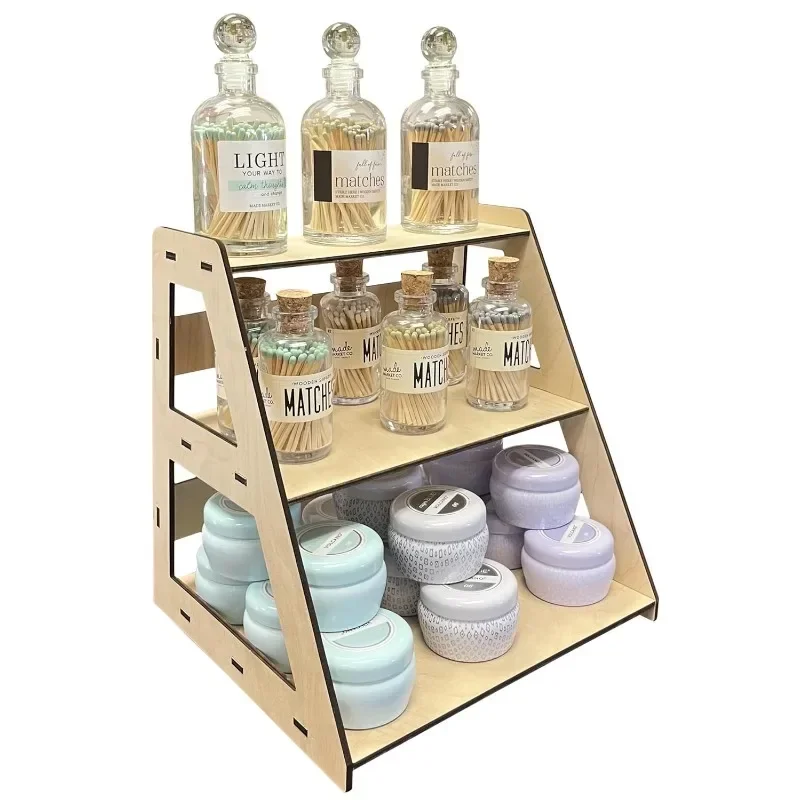 3 Step Riser Display Rack for Retail Table Top, Counter Top, Craft Shows, Farmers Market  kitchen organizer  dish storage