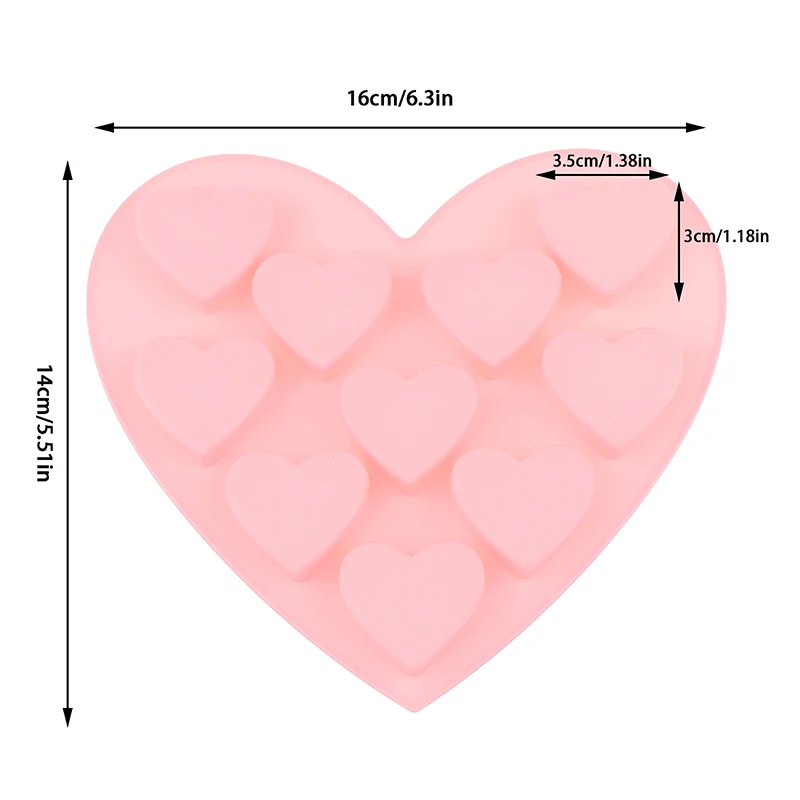 Cake Model Romantic Love Silicone Molds Silica Gel Chocolate Ice Tray Ice Mould Love Shape Small Heart Cake Mold Baking Tools