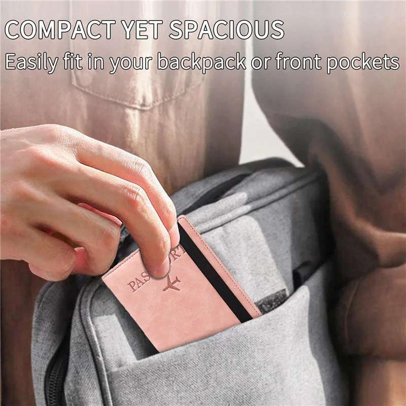 Women Men  Vintage Business Passport Covers Holder Multi-Function ID Bank Card PU Leather Wallet Case Travel Accessories