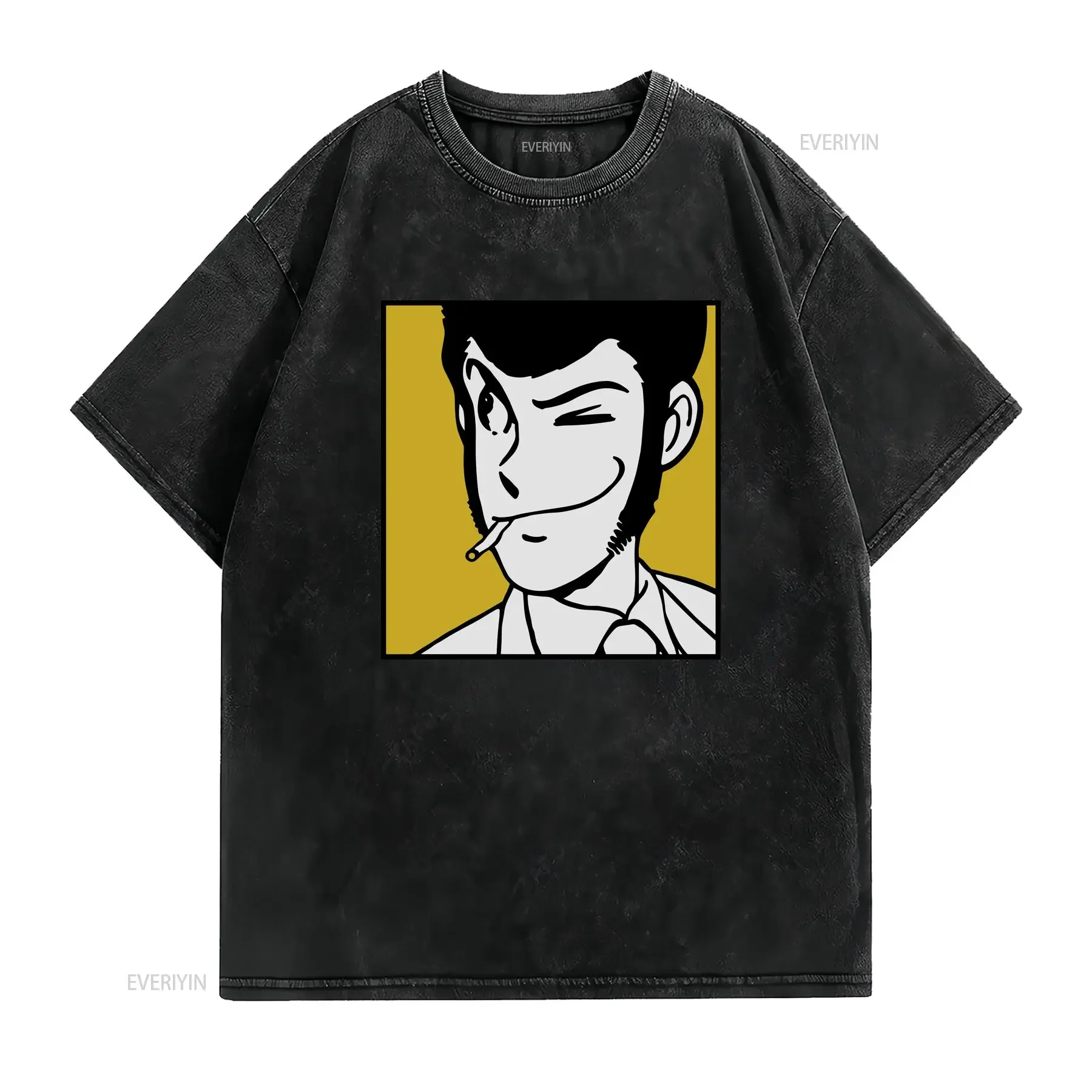 Lupine Third T Shirt Jigen Margot Fujiko Zenigata vintage Washed Unisex Comfortable Soft Stylish Stretched Versatile streetwear