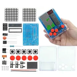 diy electronic soldering kit Pixel Game Console 51 single chip practical electronics(green type)