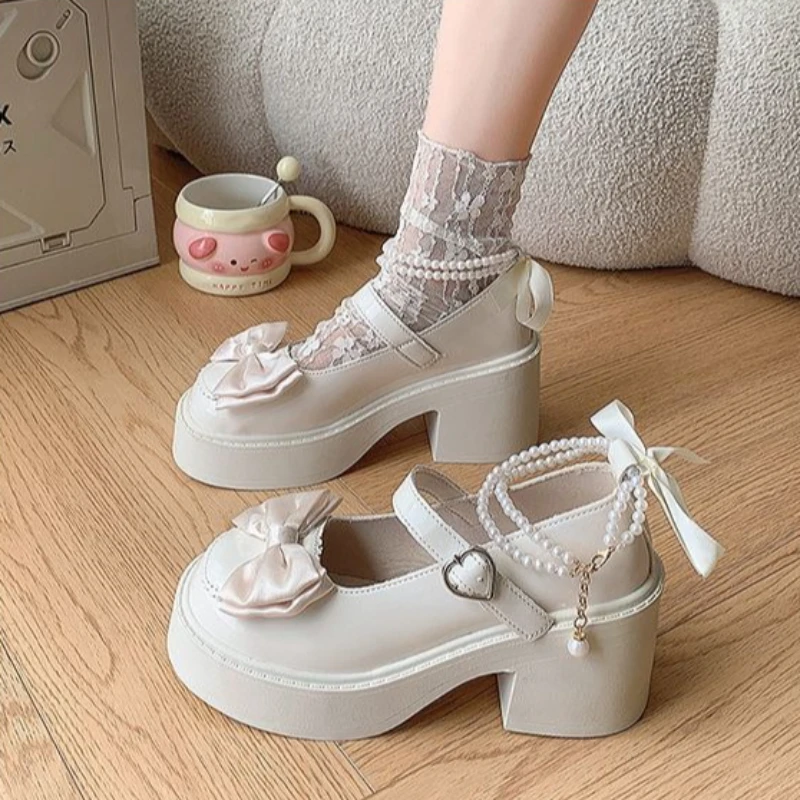 2026 Neue Mary Jane Flache Schuhe für Damen Retro Britisches Schleifendesign Passend zu Röcken Japanischer Schulmädchen-Stil