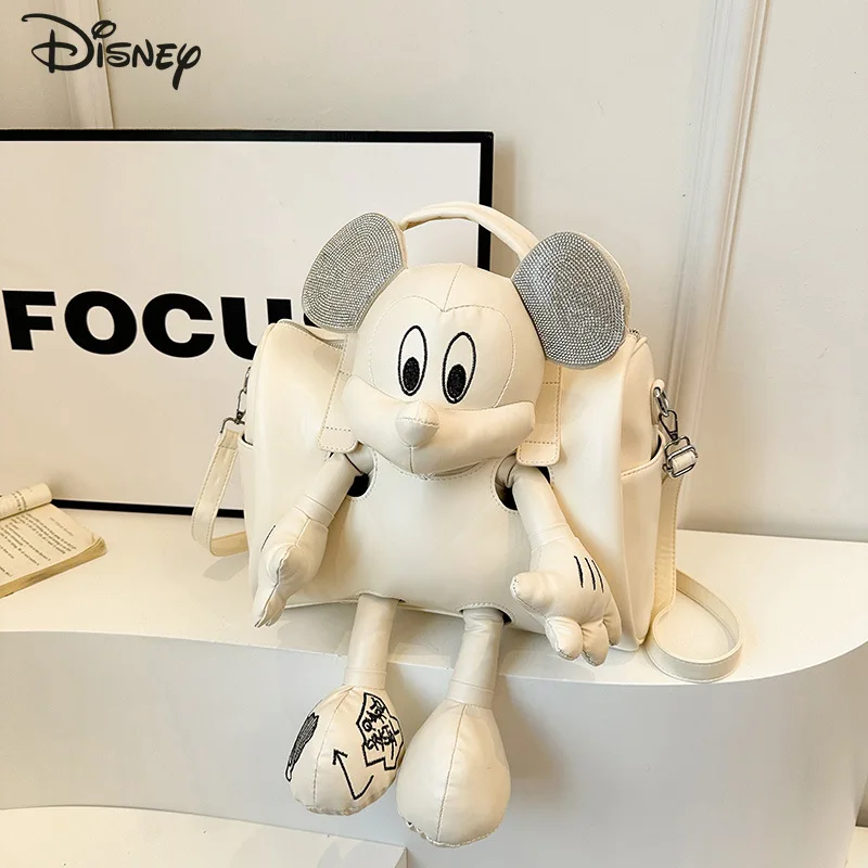 

Disney Mickey New Women's Doll Handbag Fashion High Quality Women's Crossbody Bag Cartoon Versatile Large Capacity Storage Bag