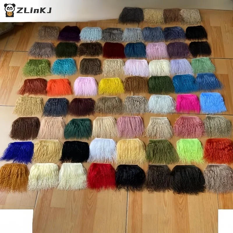 ▶1Pcs Dolls Accessories Mongolia Fur Sheepskin Wool Extensions Curly Texture Hair Row Curly Hair Extensions SD Blyth Wigs Hair