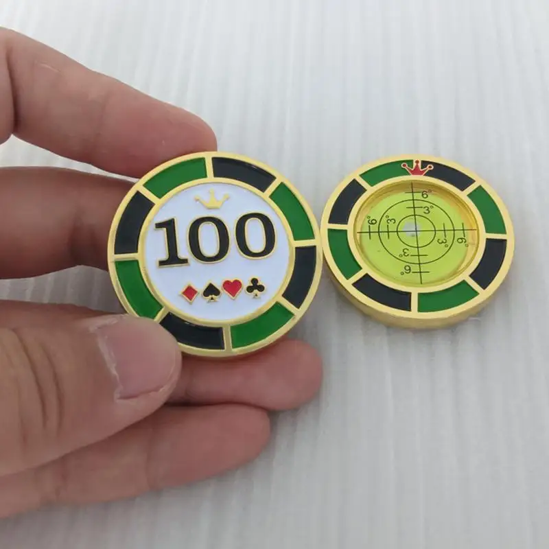 Double-Sided Golf Ball Marker, Chip Design, Marcadores de posição, Golf Training Tournaments, Golf Acessórios Tool