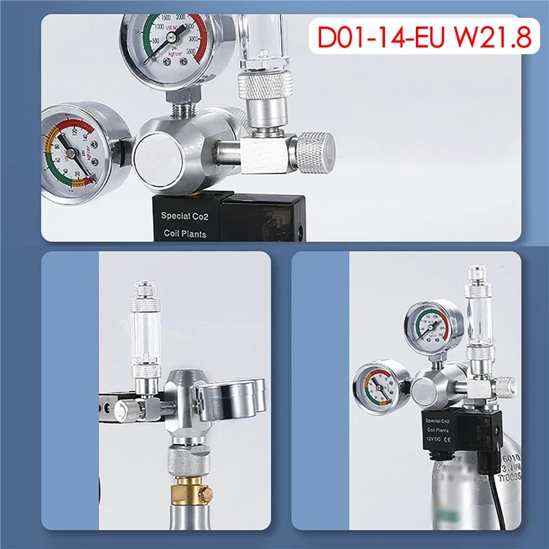 DIY Aquarium CO2 Regulator Pressure Reducing Valve Fish Tank Accessories CO2 Control System Reactor Valve for W21.8 Interface