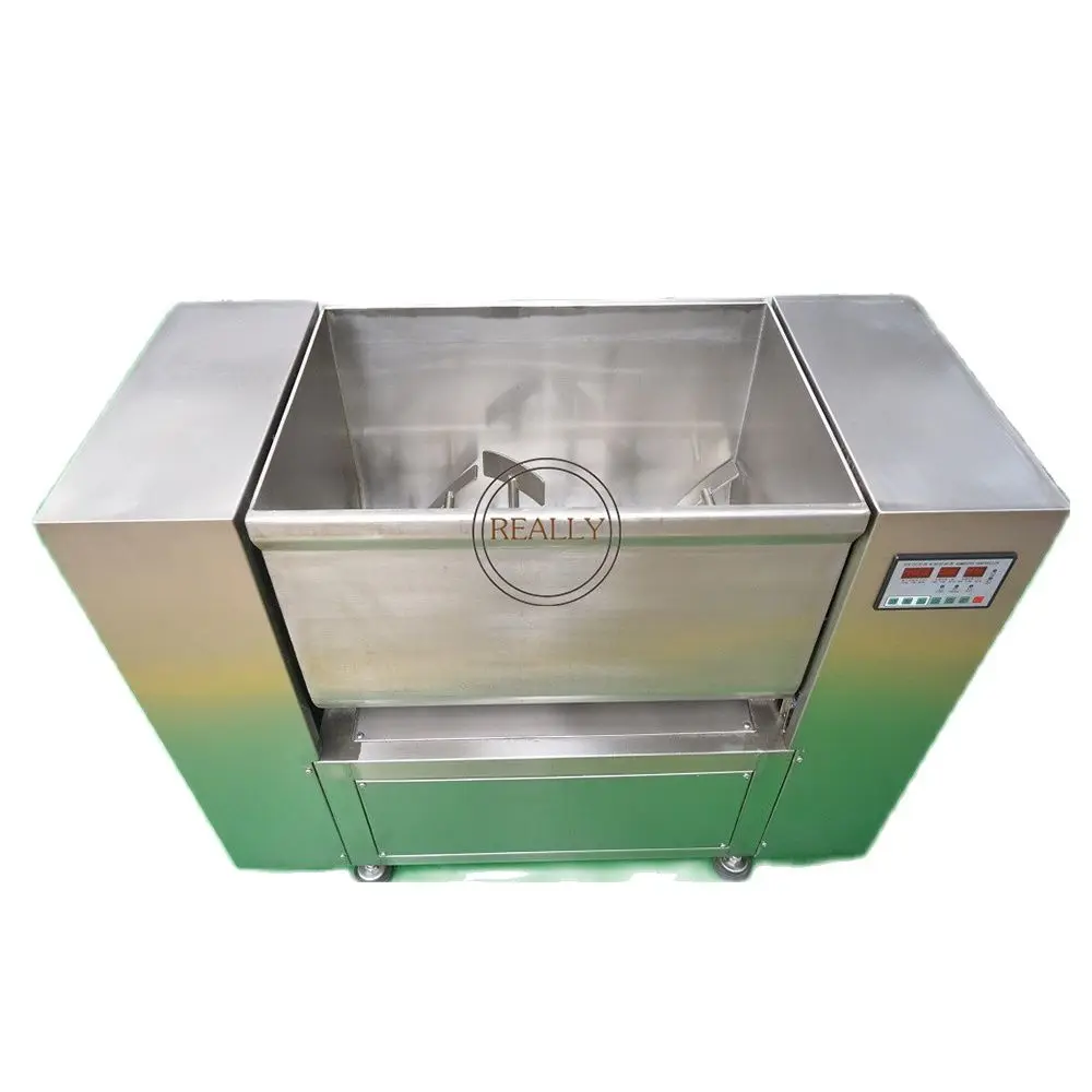 Máquina mezcladora Biaxial de relleno de carne eléctrica, gran capacidad, 200L, equipo de licuadora de relleno para procesamiento de alimentos