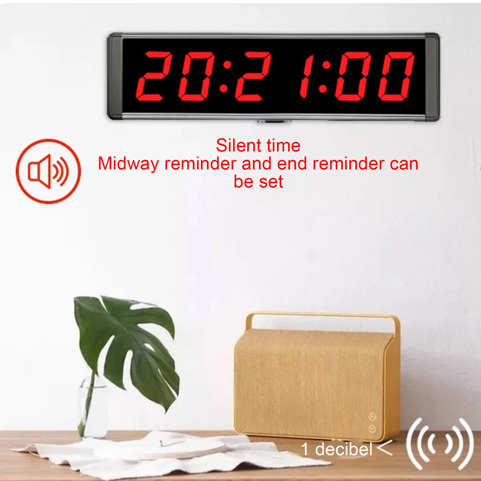 Countdown Count Up Race Timer Lightweight Low Failure Rate Wall Mount LED Race Timer Multifunctional with Stopwatch for Meeting