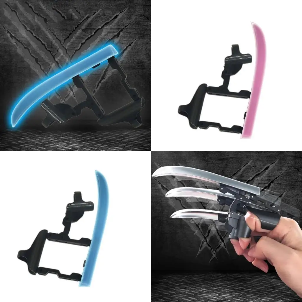 

R1WE Retractable Wolf Claws Cosplay Props Action Figure Toy Halloween Wolf Costume Accessory For Kids Adults Cosplay Parties