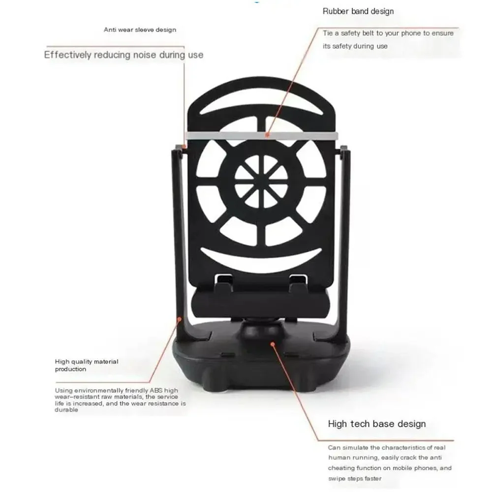 Schreibtisch-Schüttler für Telefone: Geräuschloser Schrittzähler-Schüttler für 2 Telefone unter 7,2 Zoll – Detail 3
