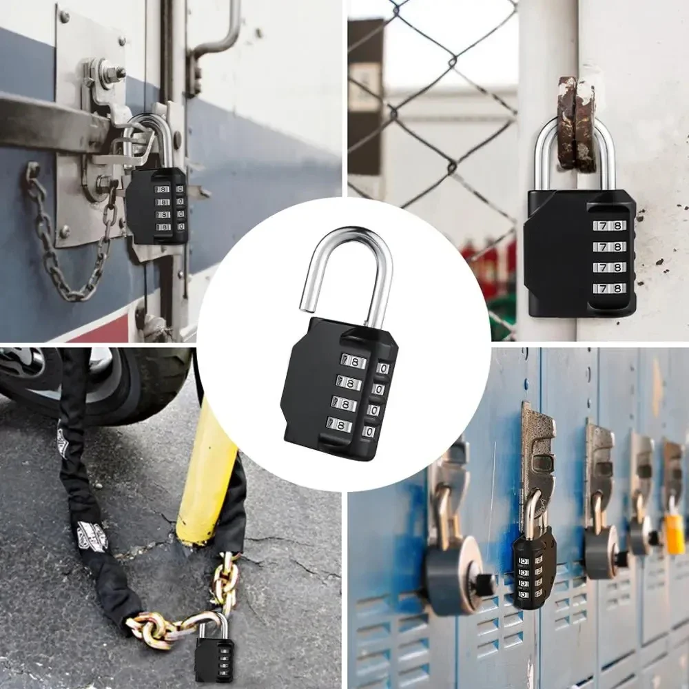 ORIA Combination Padlock Password Locks 4 Digit Waterproof Outdoor Lock For Door Suitcase Bag Package Cabinet Locker Window