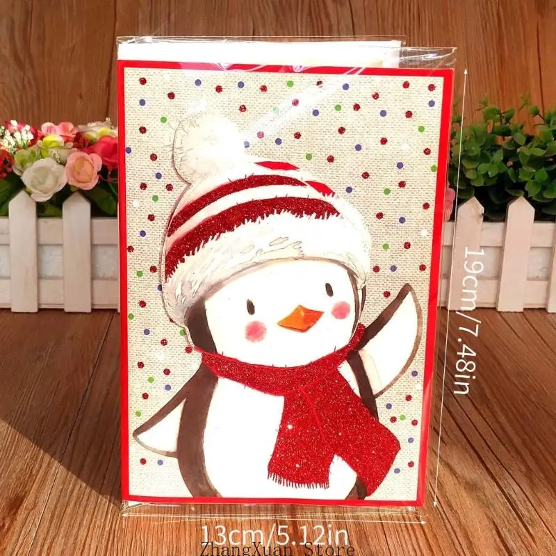 Feiertagsgrußkarten mit Musik, 24 Weihnachtskarten aus Karton mit verschiedenen Motiven, 13 x 19 für Familiennachrichten – Detail 6