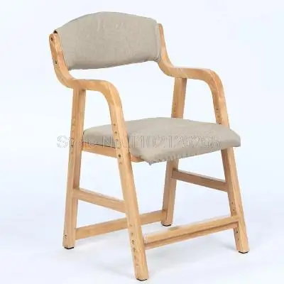 Adjustable Lifting Child Seat Solid Wood Children's Study Chair Back Desk Chair Primary School Chair Home Writing Chair Dotomy