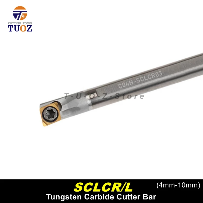 Barra de Torno em Aço Tungsten Boring Shockproof Internal Turning Tool Barra de Corte Sclcr Sclcl Sclcl C04h C05h C06k C07k C08k C10k 410 mm