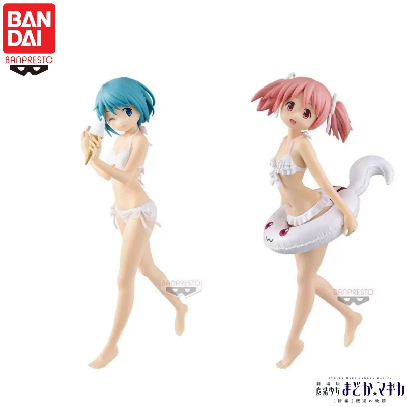 

In Stock Original Bandai Banpresto Puella Magi Madoka Magica Miki Sayaka Kaname Madoka Action Figure Garage Anime Characters