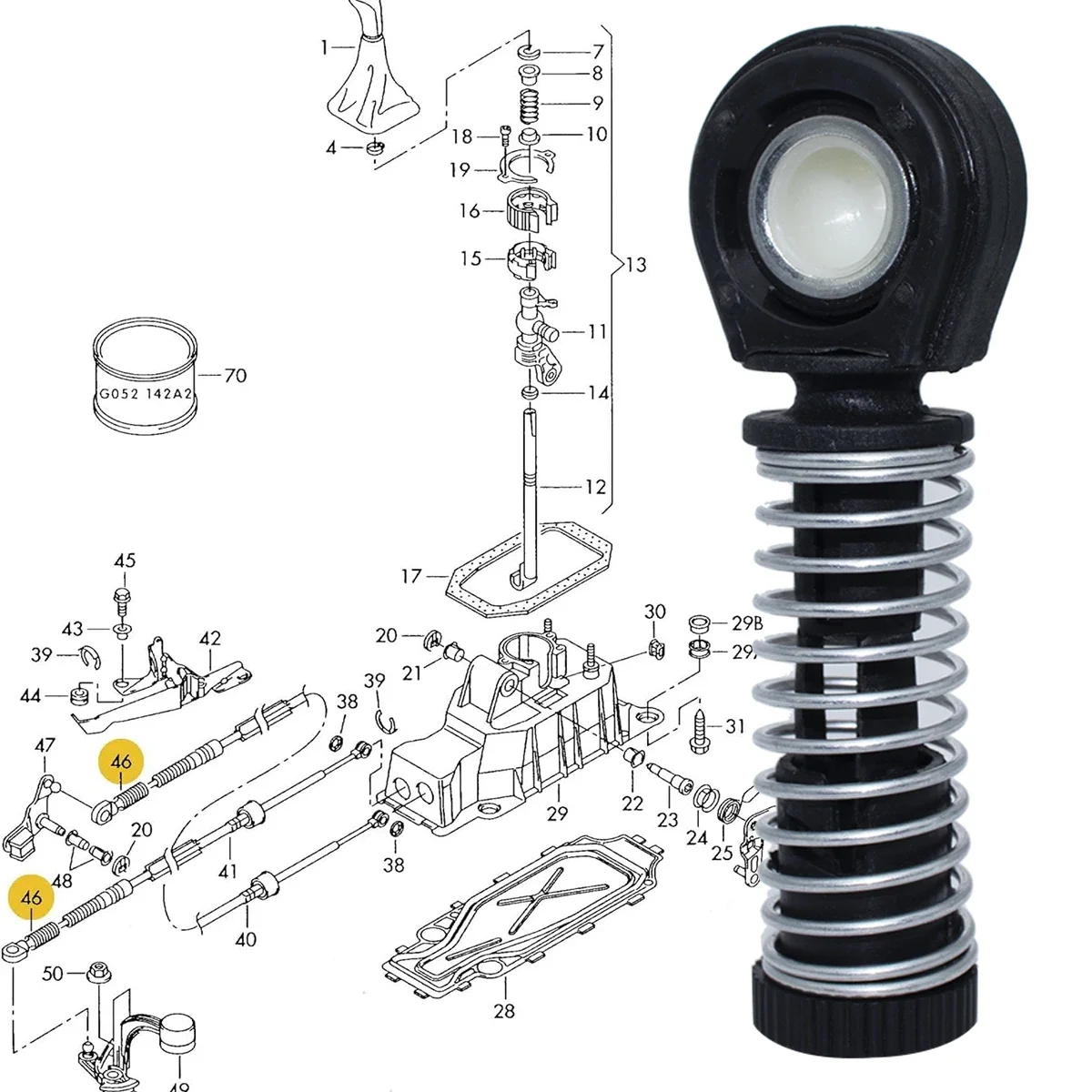 Bowden Cable Catch Linkage Replace For VW Sharan Derby Golf MK4 MT Shifter Cable End Gear Selector Lever Connector 1J0711761A