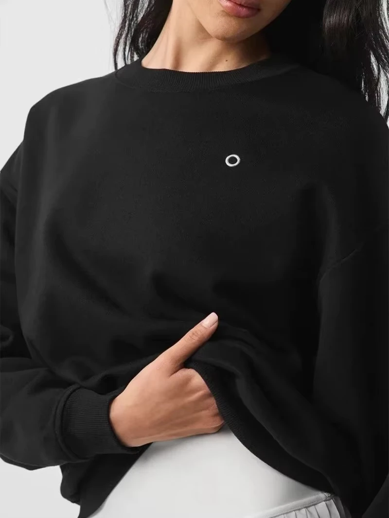 Moda manga longa carta impressão clássico em torno do pescoço casual respirável hoodie feminino unisex jaqueta esportiva