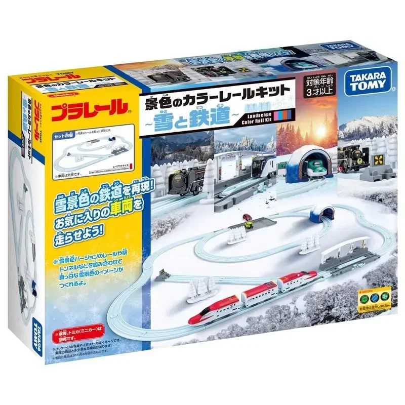 Takara Tomy Tomica Planail Rail Kit Frühlings blume Winter Schnee Eisenbahnen Bahngleise Weihnachten sammeln Ornamente Geschenke für Kinder