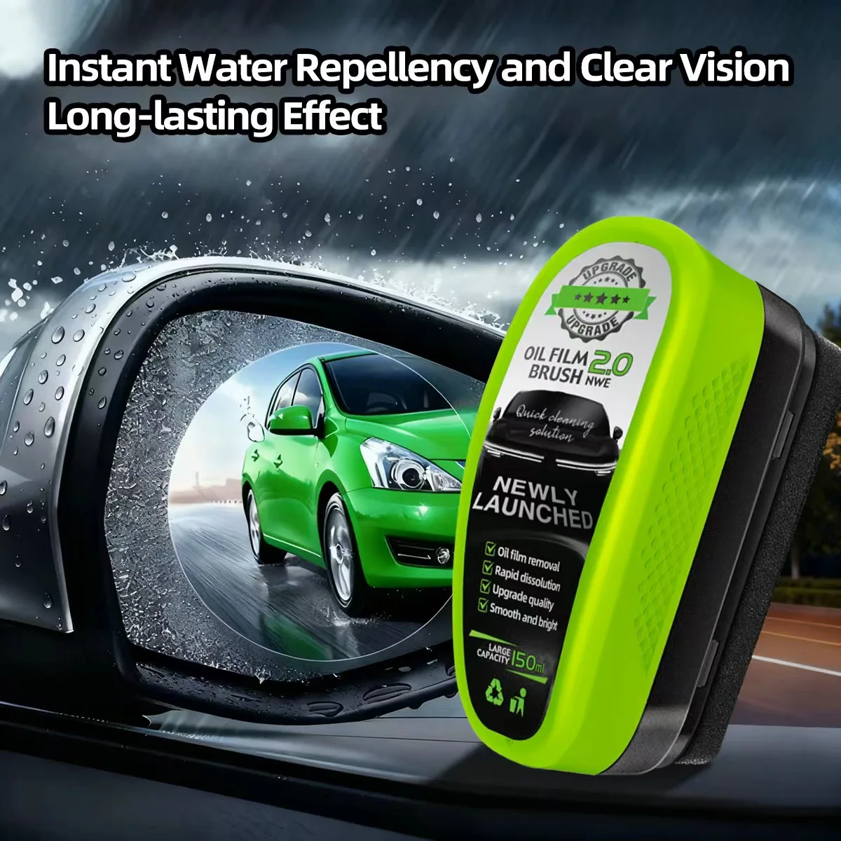 

2.0 Upgrade Oil Film Remover Discount Powerful Car Glass Cleaner Detergent Strong Stain Remover Remover Powerful Cleaning Powe