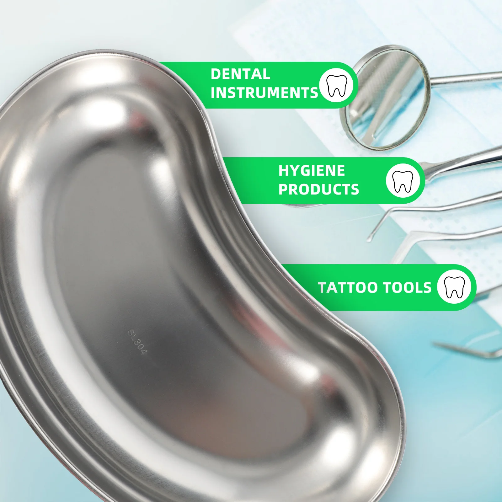 

Stainless Steel Surgical Tray Polished Smooth Surface for Dental Instrument Storage Equipment Dental Tool Organizer