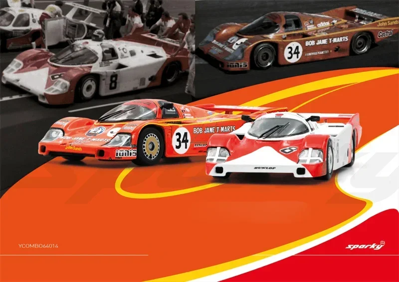 

Sparky Tiny Эксклюзив 1:64 956 # 8 6 лет и # 34 1983 Le Mans набор две машины, литая под давлением модель автомобиля