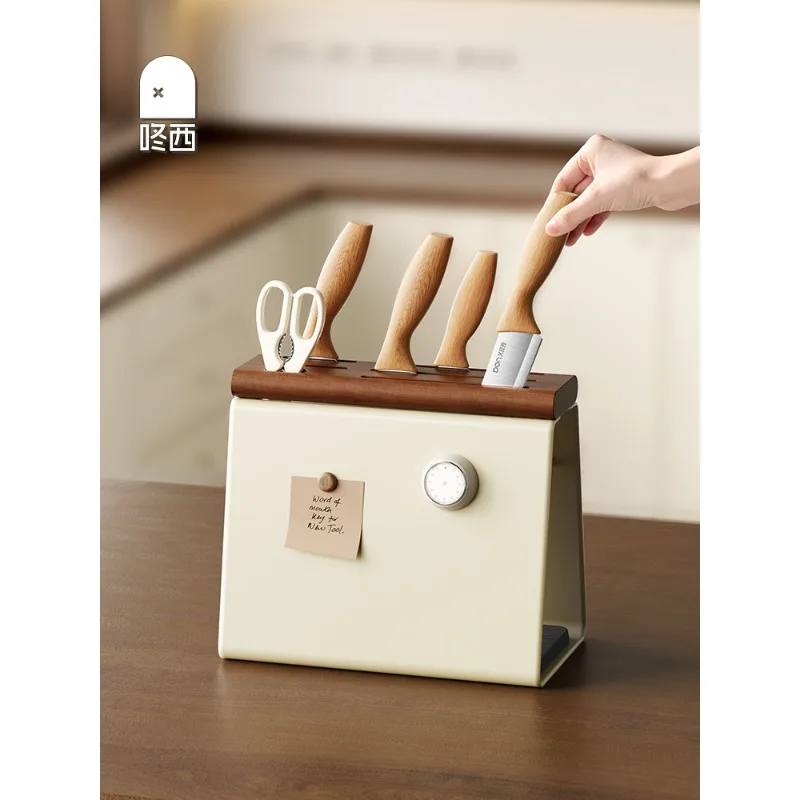 

Storage rack, kitchen countertop, knife storage rack, wooden knife holder, household knife set