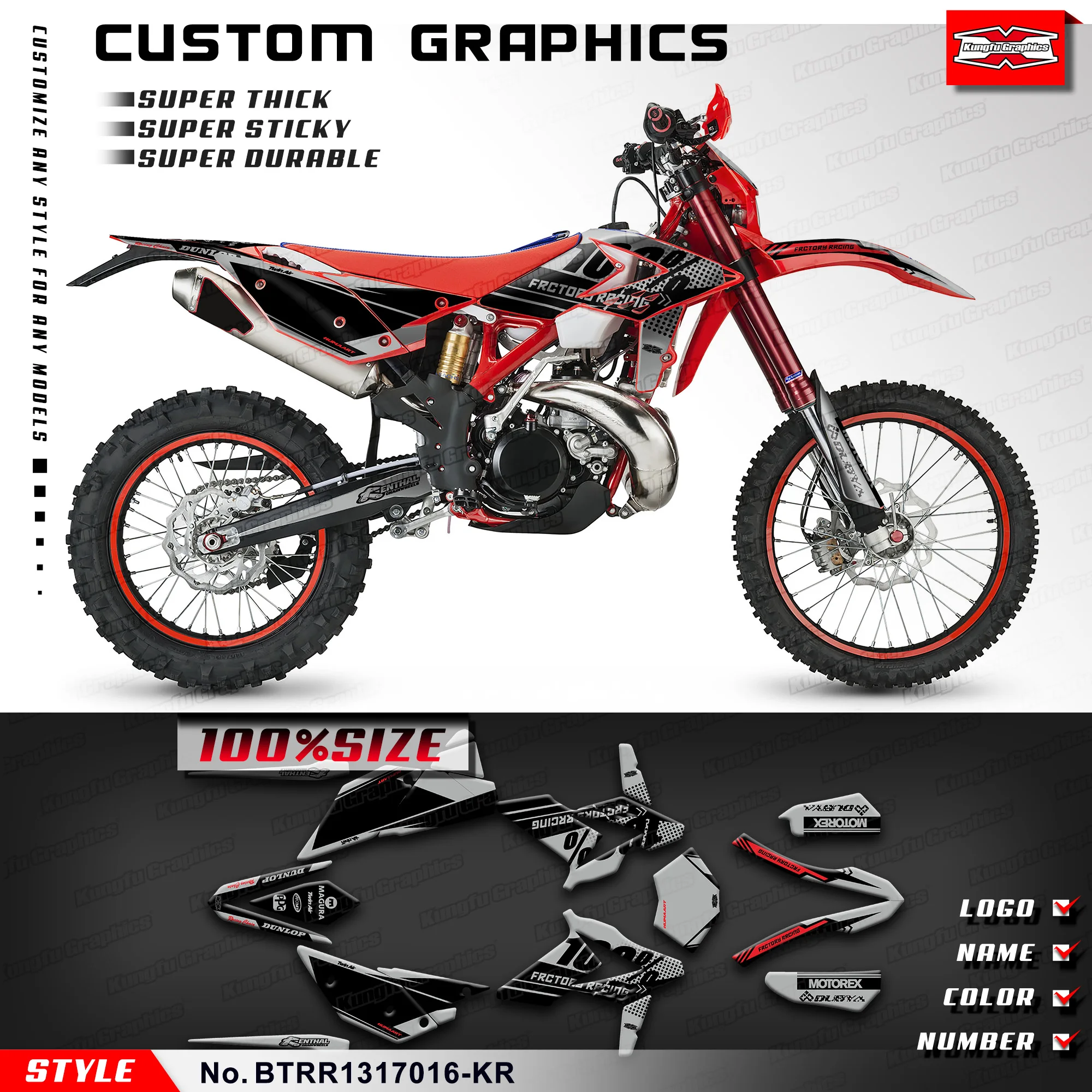 

KUNGFU GRAPHICS Racing Graphics Skin Graphics для Beta 250 300 350 390 430 RR 480 2013 2015 2014, BTRR1317016-KR