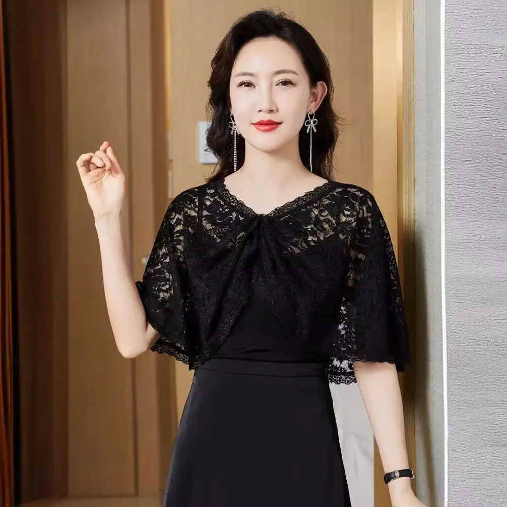 

Кружевная короткая верхняя одежда, солнцезащитная шаль, женская солнцезащитная одежда, лето-весна, солнцезащитный плащ, кружевная тонкая куртка