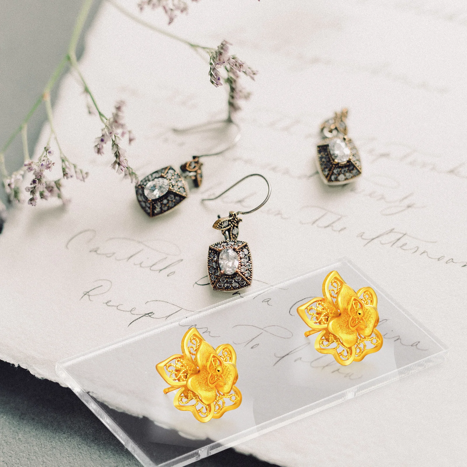 

15Pcs Acrylic Earring Holder Display Organizer Durable Jewelry Stand Retail Shop Earring Board Jewelry Display for Selling