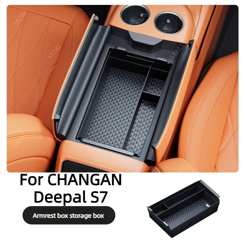 Armrest Organizer For CHANGAN Deepal S7 2025 2024 2023 Accessories Plastic Anti-Rattle Divider Storage Tray Durable Soft Slim