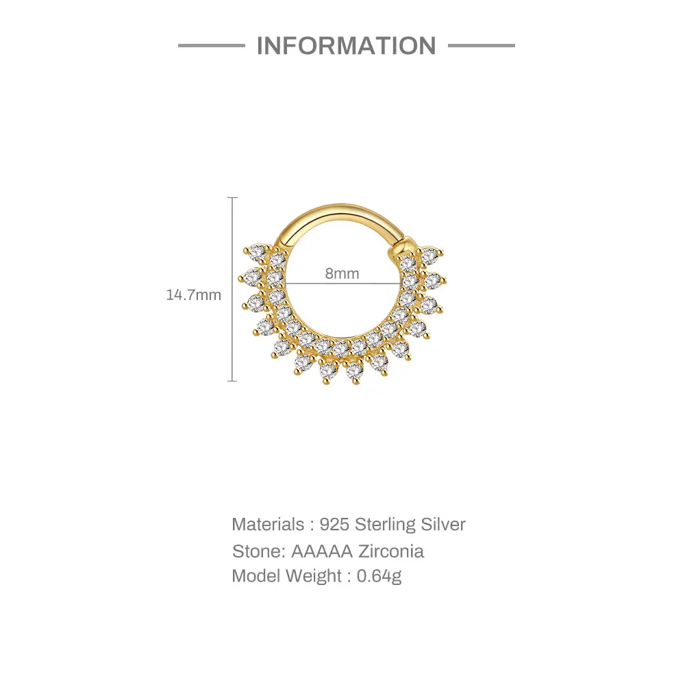 Aide 925 Sterling Silber 1pc Geometrie Multi Piercing Stud Ohrringe Für Frauen K Gold Einfache Elegante Quaste Schmuck Geschenk Pendiente – Detail 4