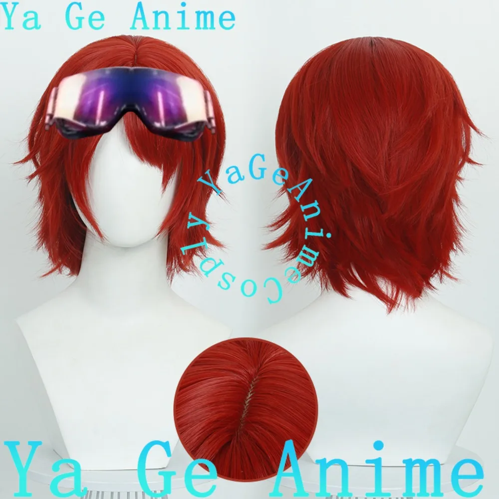 

Парик для косплея Доктора Зои, имитация кожи головы, винно-красный, для аниме и игр, для карнавальных вечеринок, синтетический, термостойкий