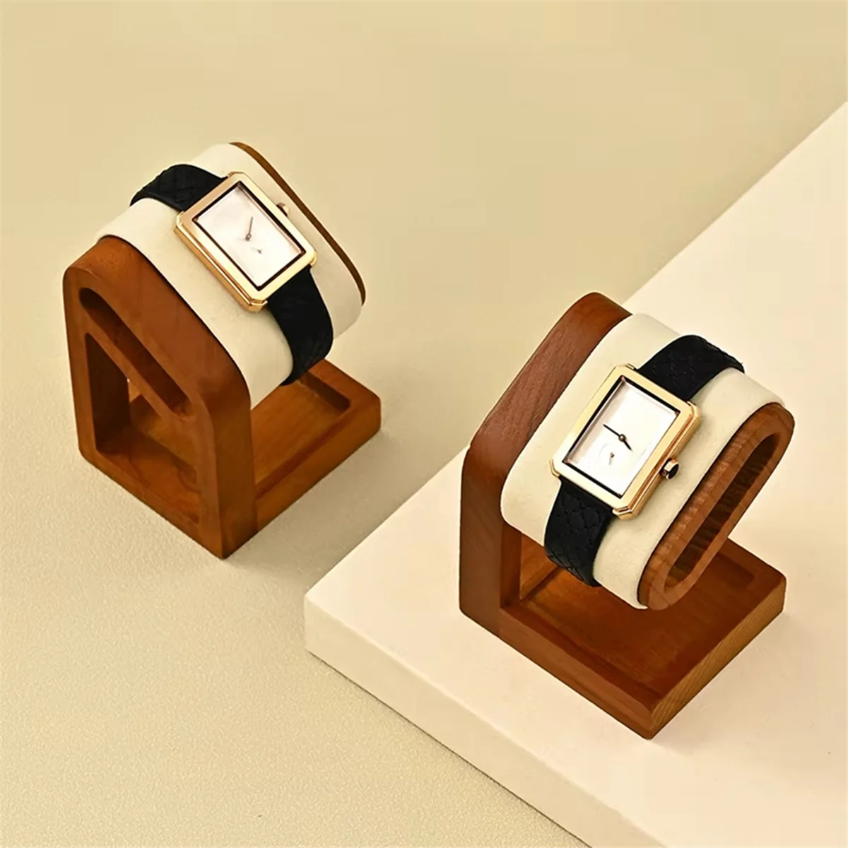 

A781Z Wooden Jewelry Organizer Bracelet Watch Display Stand Jewelry Storage Holder Watch Rack Watch Display Props C