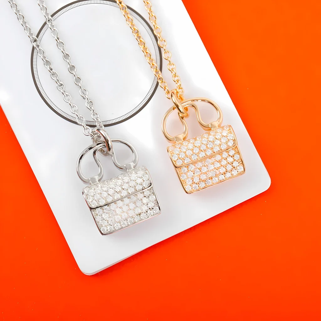 

Women Necklace Jewelry Set Matching Earring Rose and Silver Color Ladies Pendant Drop Dangle Earrings