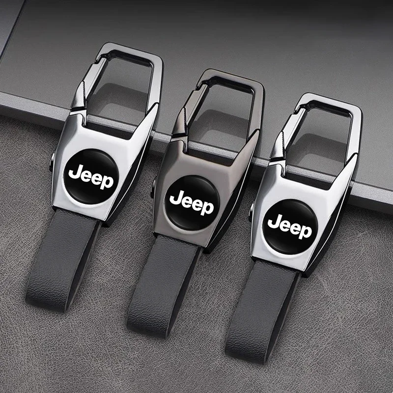 

Zinc Alloy Leather Car Keychain Keychain Automotive Interior Accessories for Jeep Wrangler Grand Cherokee Compass