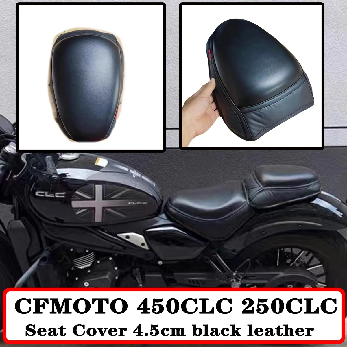 Fit for CFMOTO 450clc 250clc 450 CLC rear seat driver leather seat cover soft and comfortable sponge cushion cover (not a seat)