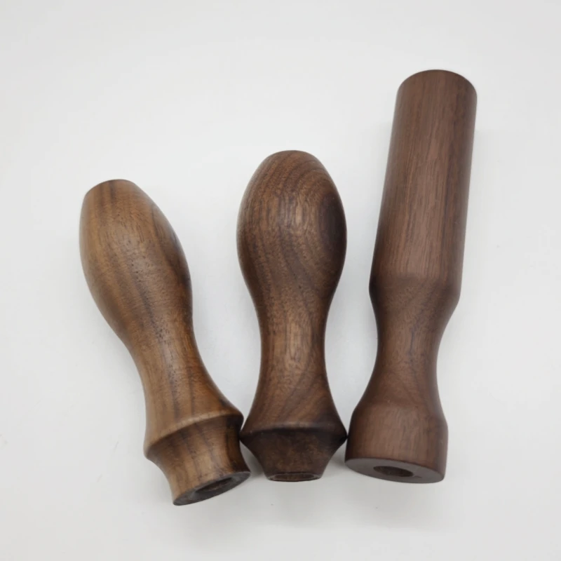 Candelabro antiguo con mango de nogal negro, lámpara de pared retro, accesorios de iluminación de madera maciza, tubo decorativo de madera con orificio pasante