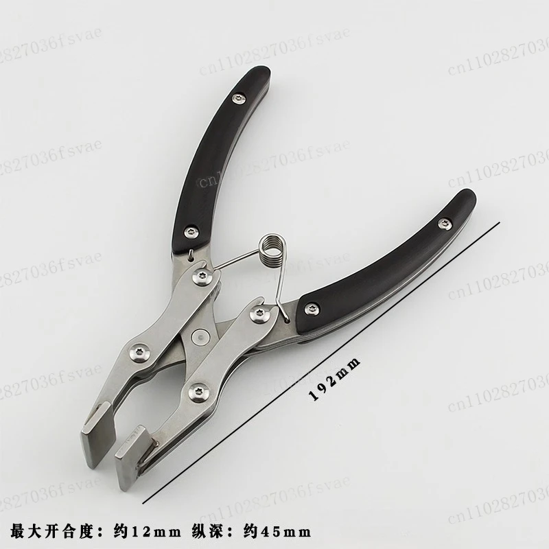 

Stainless Steel Parallel Pliers Handmade DIY Leathercraft Clasp Clamp Edge Pressing Flat Pliers Leather Glue Line Clamping Tool