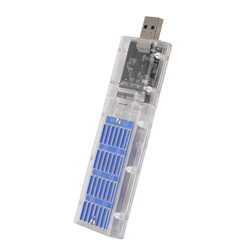 External M.2 NGFF SATA SSD Enclosure High Speed USB3.0 Gen1 5Gb/S Transparent SATA SSD Hard Drive Case For PC