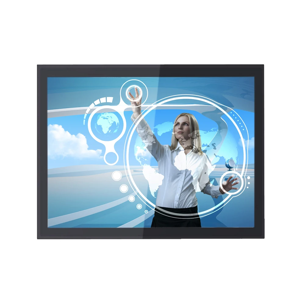 Multi-points PCAP touch industrial monitors Panel mount 15 inch capacitive touch monitor