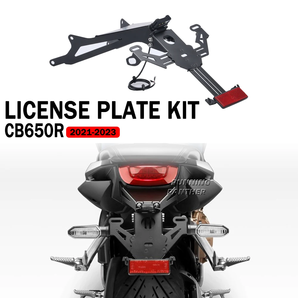 

For HONDA CB 650R cb650r CB650R 2021 2022 2023 short Plate Holder Rear Tail Frame Fender Eliminator Bracket License Plate Kit