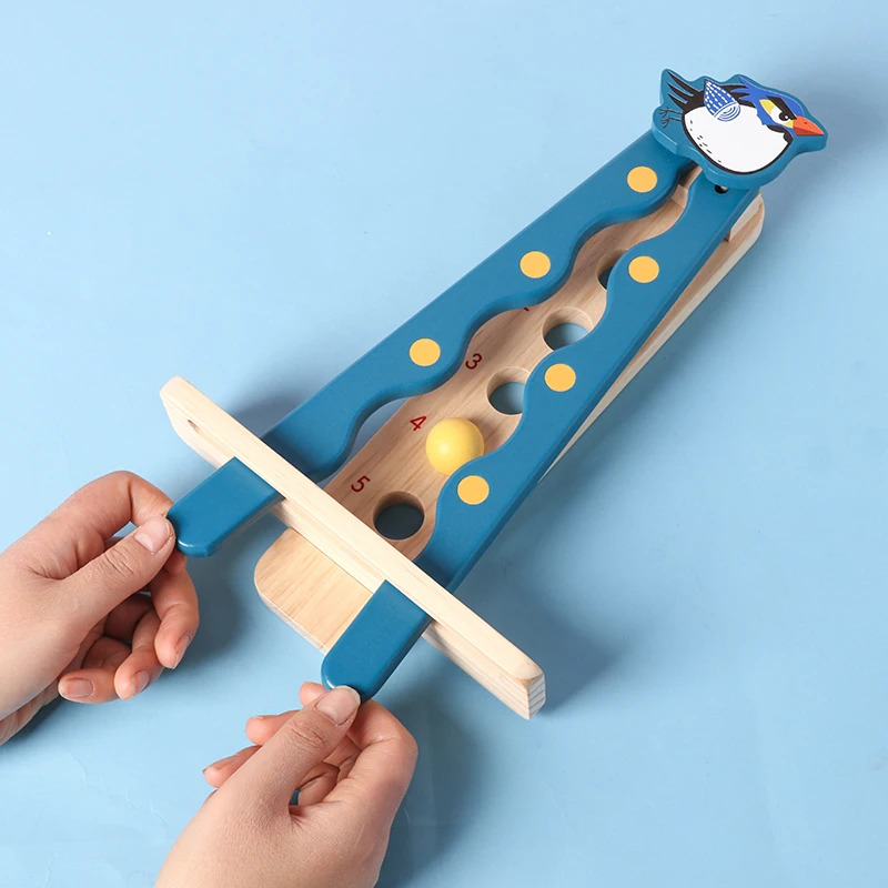 Hot Wooden Roll Ball Puzzle Games Shoot The Moon Game Fun Wooden Hockey Game Toy For Kids Adults Puzzle Game